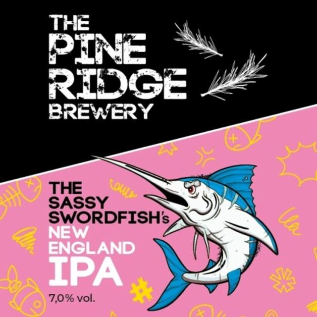 The Sassy Swordfish's New England IPA, Pine Brewing Company