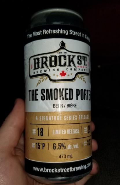 The Smoked Porter 6.5%, Brock St. Brewing Company, Canada