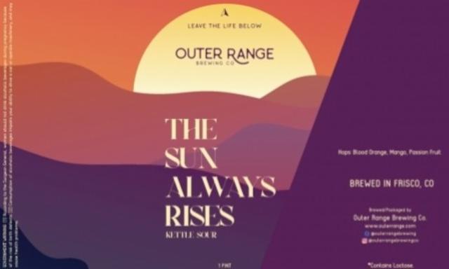 The Sun Always Rises 6.2%, Outer Range Brewing Co. (France), France