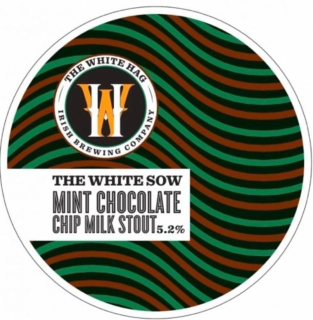 The White Sow - Mint Chocolate Chip Milk Stout 5.2%, The White Hag Brewing Company, Ireland