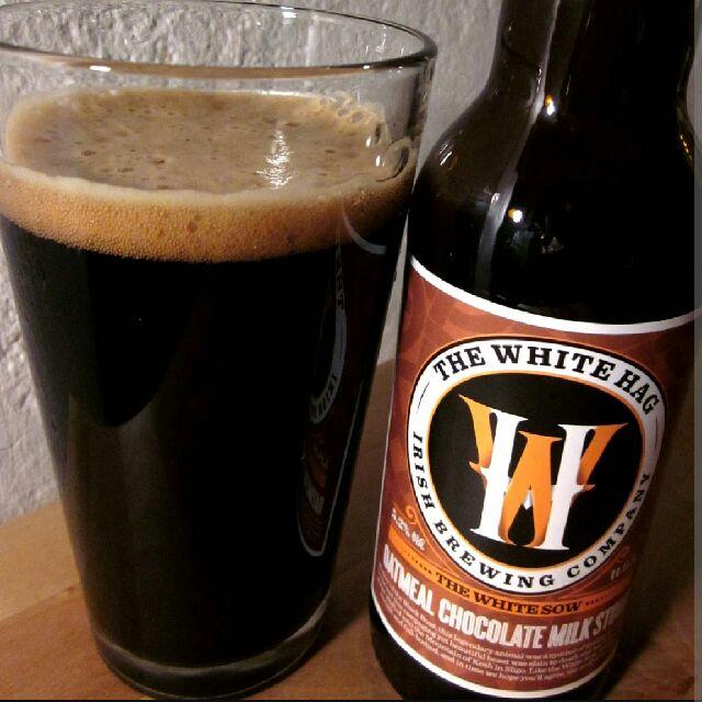 The White Sow - Oatmeal Chocolate Milk Stout 5.2%, The White Hag Brewing Company, Ireland