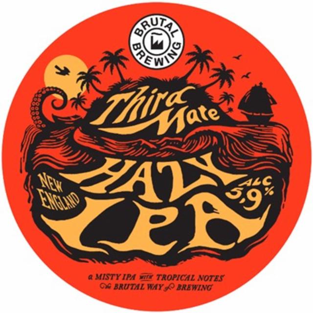 Third Mate New England Hazy IPA 5.9%, Brutal Brewing (Spendrups Bryggeri), Sweden
