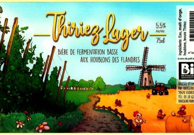 Thiriez Lager (2021) 5.5%, Brasserie Thiriez, France