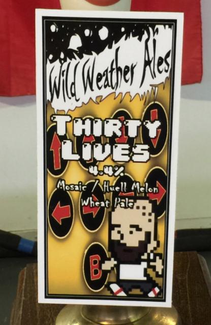 Thirty Lives 4.4%, Wild Weather Ales, England