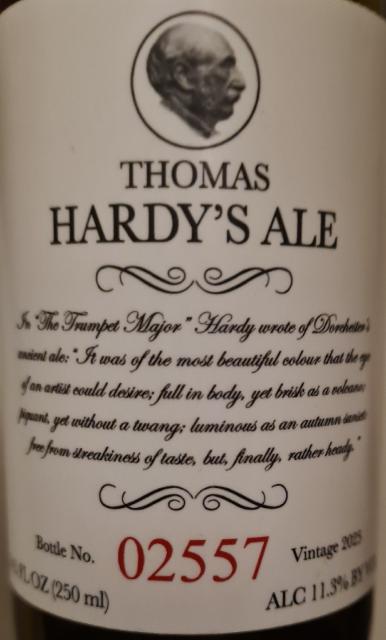 Thomas Hardy's Ale (2025) 11.3%, Hepworth & Co. Brewers Ltd., England