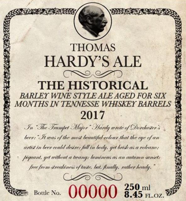 Thomas Hardy's Ale: The Historical (2017) 12.7%, Meantime Brewing, England