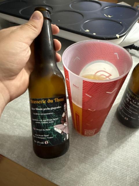 Thoné blonde pêche gingembre 6.0%, Brasserie Du Thoné (Furius), France