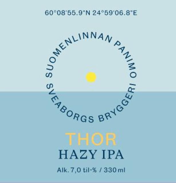Thor Hazy IPA 7.0%, Suomenlinnan Panimo, Finland