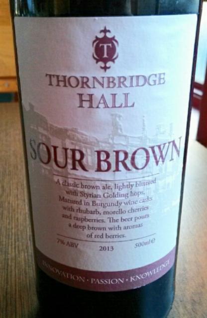 Thornbridge Hall Sour Brown 7.0%, Thornbridge Brewery, England