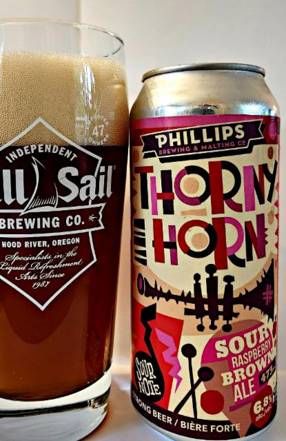 Thorny Horn Sour Raspberry Brown 6.8%, Phillips Brewing & Malting Co., Canada
