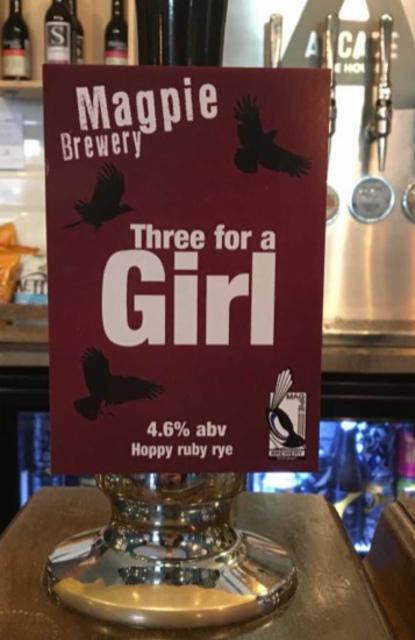 Three For A Girl 4.6%, Magpie Brewery, England