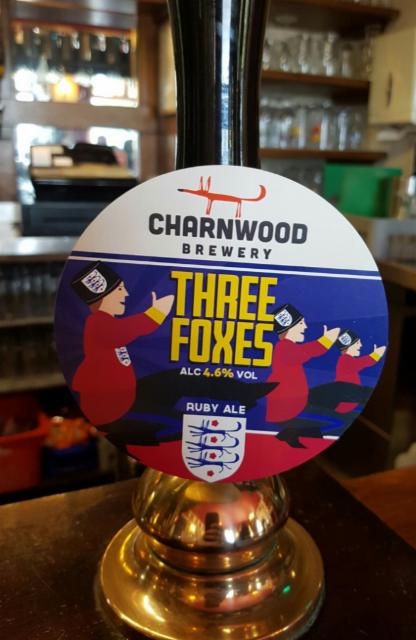 Three Foxes 4.6%, Charnwood Brewery, England