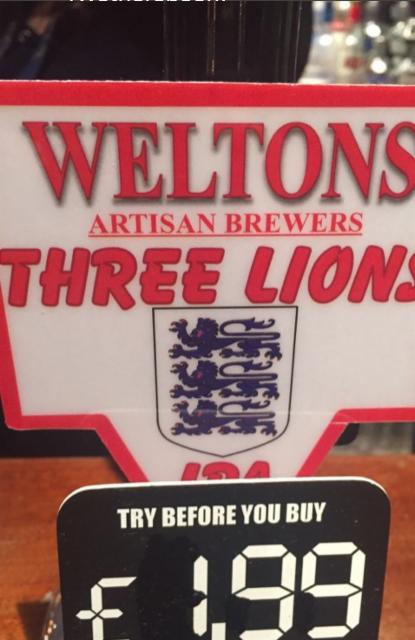 Three Lions IPA 4.0%, Weltons Brewery Ltd, England