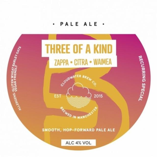 Three Of A Kind - Zappa • Citra • Waimea 4.0%, Cloudwater Brew Co., England