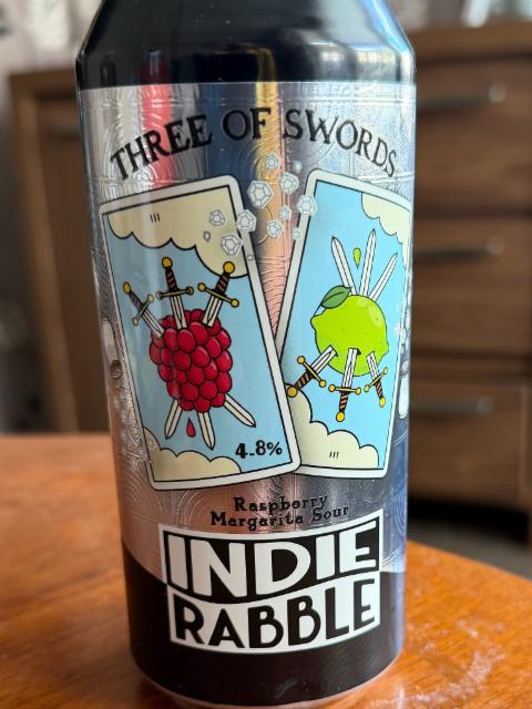 Three Of Swords - Raspberry Margarita Sour 4.8%, Indie Rabble Brewing Company, England