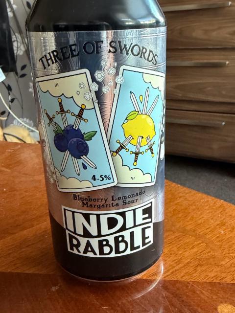 Three Of Swords - Blueberry Lemonade Margarita Sour 4.5%, Indie Rabble Brewing Company, England