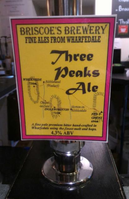 Three Peaks Ale 4.3%, Briscoe's Brewery, England