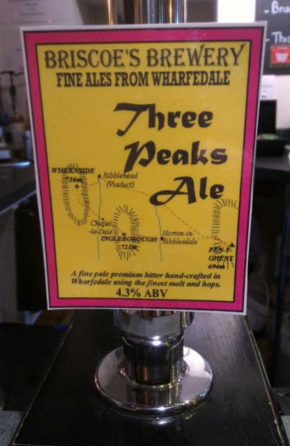 Three Peaks Ale 4.3%, Briscoe's Brewery, England