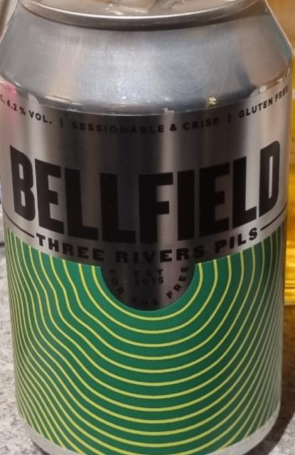 Three Rivers Pils 4.2%, Bellfield Brewery, Scotland
