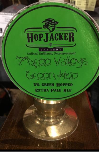 Three Valleys Green Hop 5.0%, Hopjacker Brewery Ltd, England