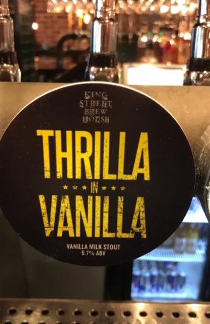 Thrilla In Vanilla 5.7%, King St Brew House, England