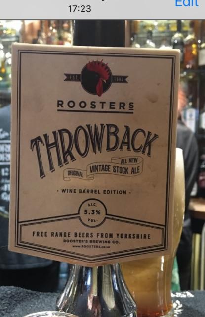 Throwback 5.3%, Rooster's Brewing Co., England
