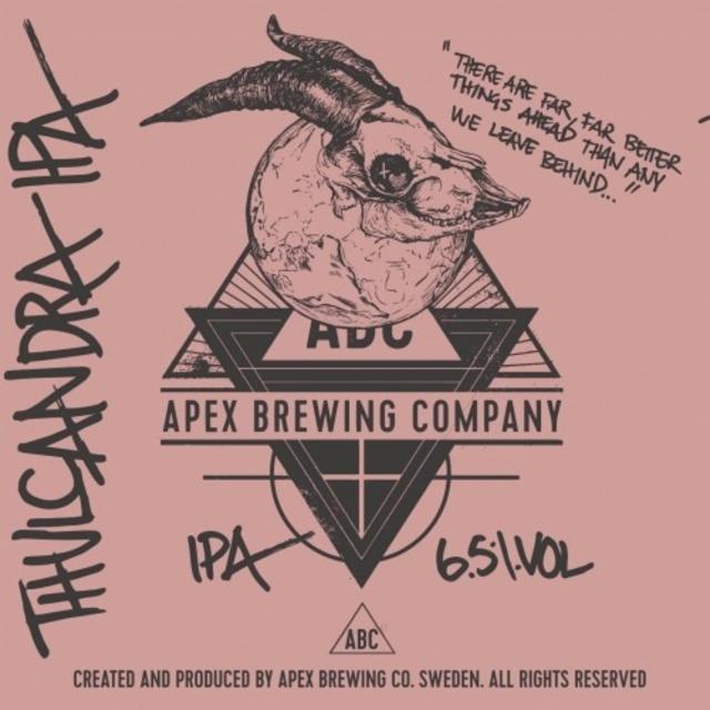 Thulcandra IPA 6.5%, Apex Brewing Company, Sweden