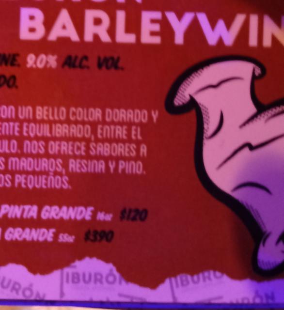 Tiburón American Barleywine 9.0%, Tiburon, Mexico
