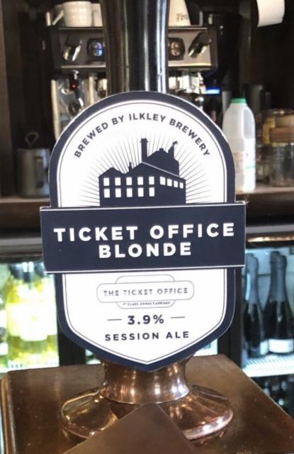 Ticket Office Blonde 3.9%, The Ilkley Brewery, England