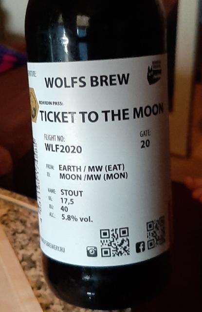 Ticket to the moon 5.8%, Volkovskaya Pivovarnya / Wolf's Brewery / Волковская Пивоварня, Russia