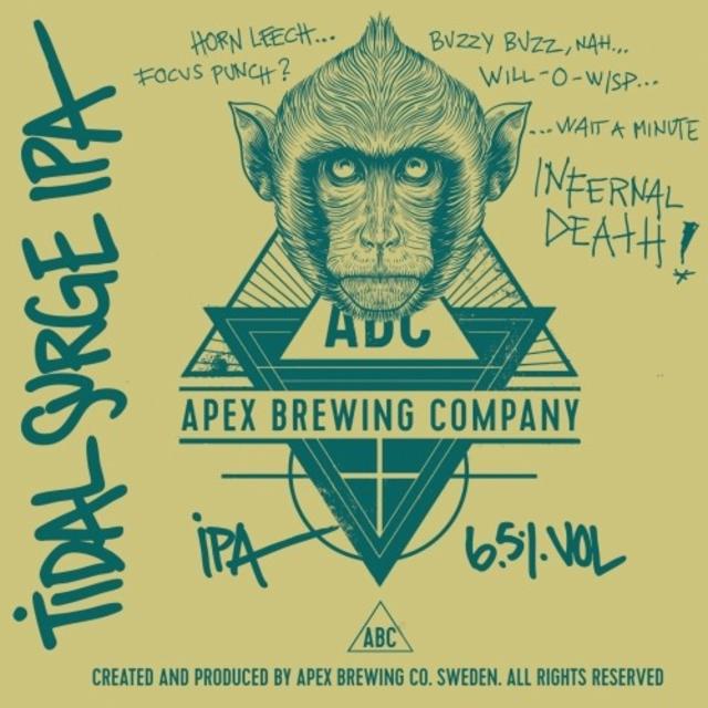 Tidal Surge IPA 6.5%, Apex Brewing Company, Sweden