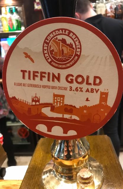 Tiffin Gold 3.6%, Kirkby Lonsdale Brewery Co Ltd, England