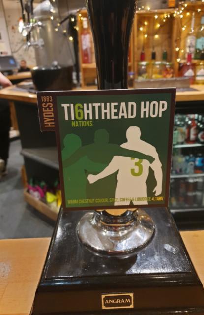 Tight Head Hop 4.1%, Hydes Salford, England