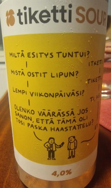Tiketti Sour 4.0%, CoolHead Brew, Finland