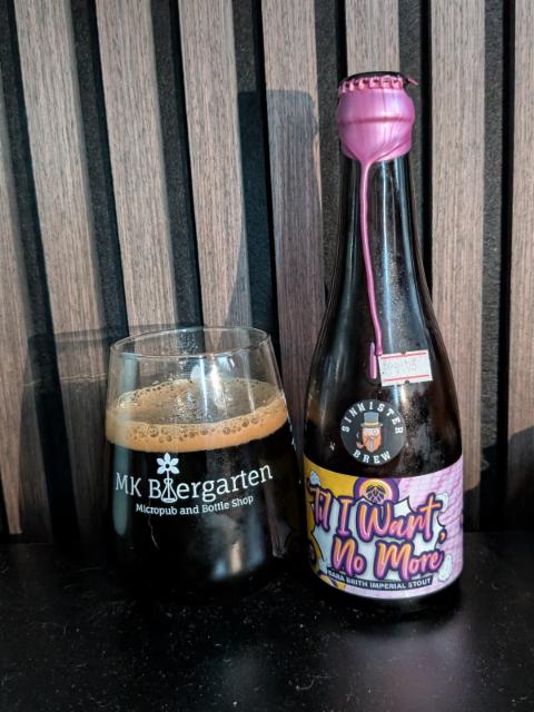Til i want no more 11.8%, Sinnister Brew, Scotland