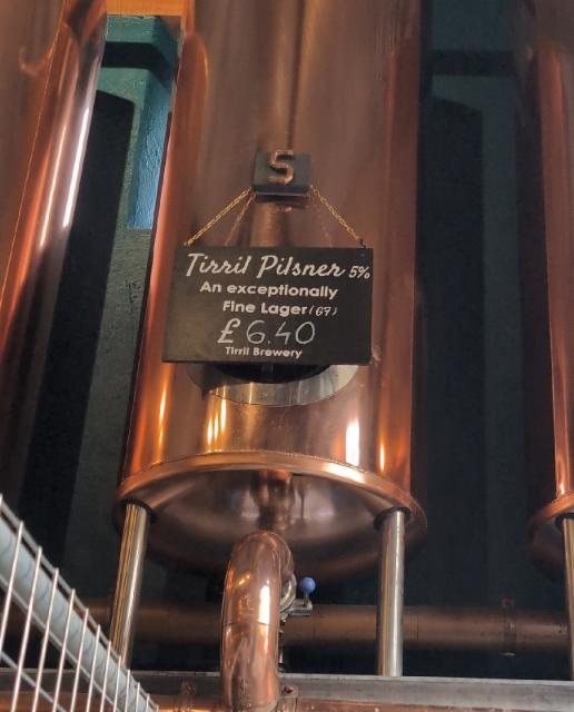 tirril pilsner 5.0%, Lakeland brewing, United Kingdom