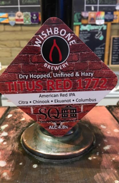 Titus Red 1772 4.8%, Wishbone Brewery, England