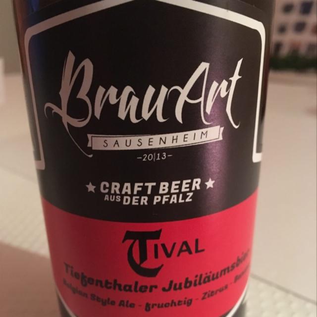 Tival Tiefenthaler Jubiläumsbier 5.5%, BrauArt Sausenheim, Germany