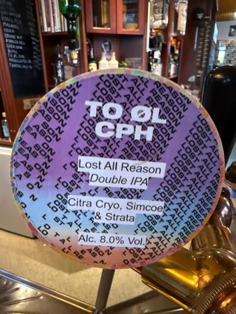 To Øl CPH Lost All Reason Double IPA 8.0%, To Øl, Denmark