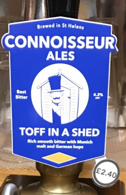 Toff In A Shed 4.3%, Connoisseur Ales, England
