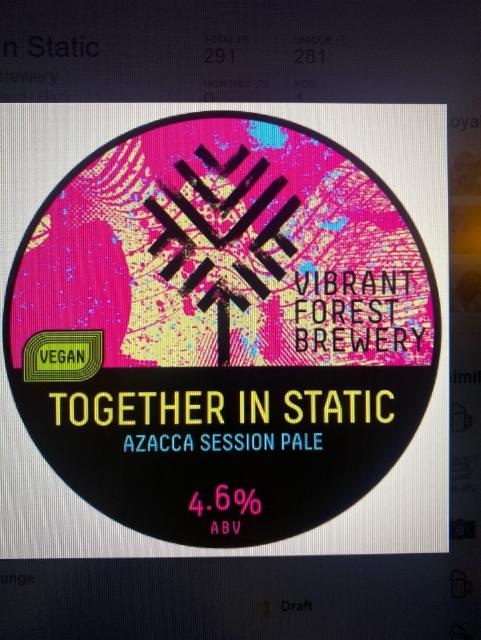 Together in Static 4.6%, Vibrant Forest Brewery, England