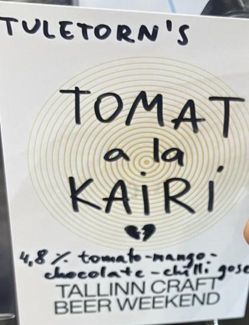 Tomat a la Kairi 4.8%, Tuletorn Brewing, Estonia