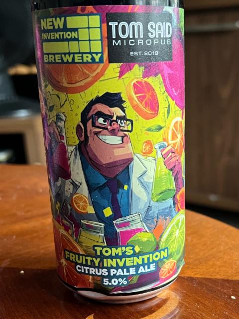 Tom's Fruity Invention 5.0%, New Invention Brewery, England