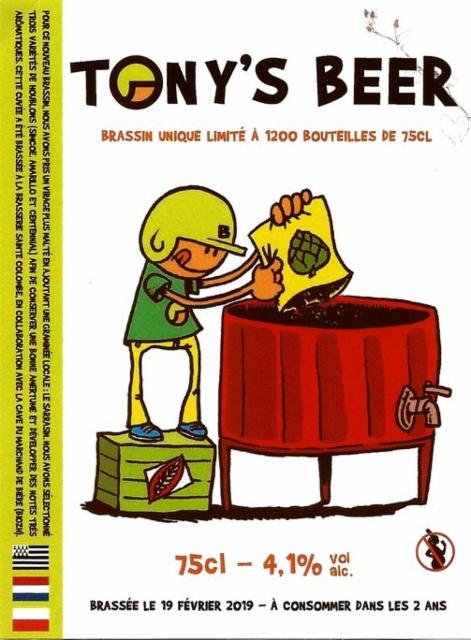 Tony's Beer 2019 6.5%, Brasserie Sainte Colombe, France