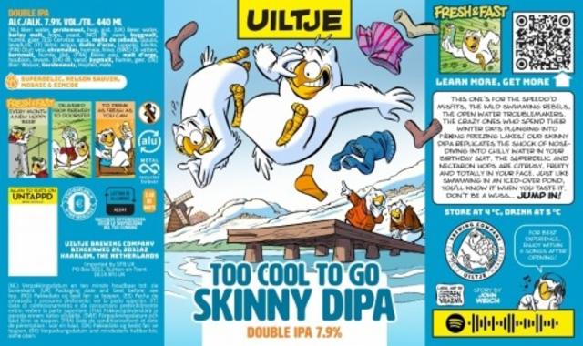 Too Cool To Go Skinny DIPA 7.9%, Uiltje Brewing Co, Netherlands