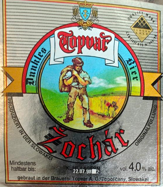 Topvar Zorhar 4.0%, Pivovary Topvar (SABMiller), Slovakia
