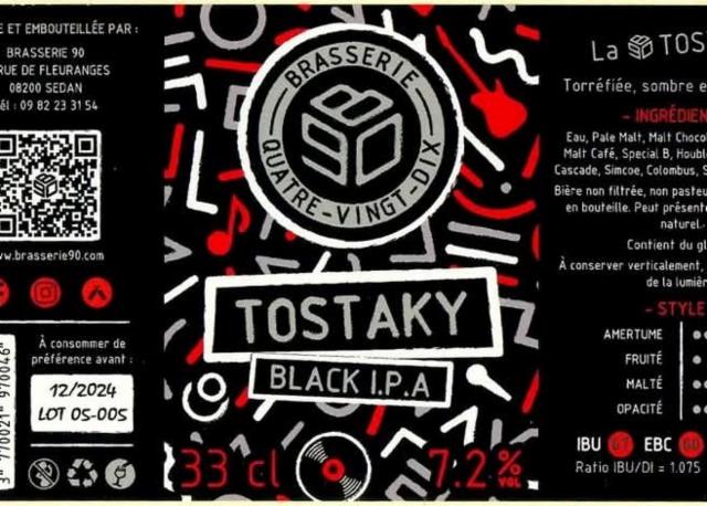 Tostaky, Brasserie 90 (Quatre-Vingt-Dix)