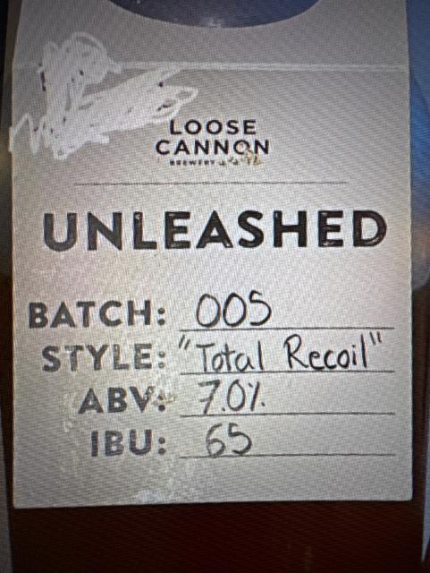 Total Recoil - Unleashed 005 7.0%, Loose Cannon Brewery, England