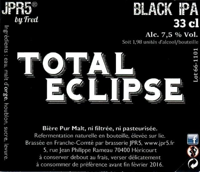 Totale Eclipse 6.3%, Brasserie JPR5, France