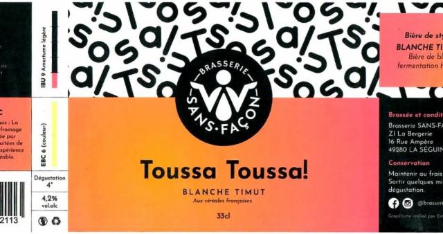 Toussa Toussa! 4.2%, Brasserie Sans Façon, France